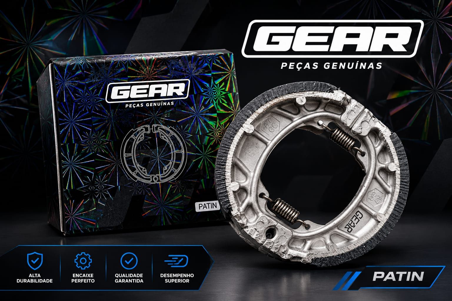 PATINS DE FREIO TRAS. BIKE ELETRICA GEAR ...