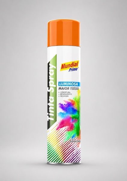 TINTA SPRAY MUNDIAL 400ML LARANJA 