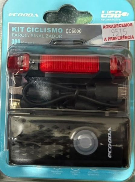 KIT REFLETOR+FAROL ECOODA C/CAR. USB EC68...